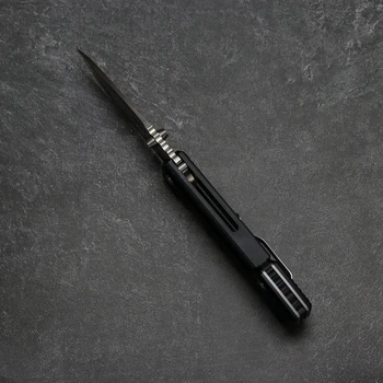 AD15 (черен) сгъваем нож D2 острието алуминиева стомана G10 дръжка открит къмпинг, лов оцеляване джобен плодов нож EDC инструмент