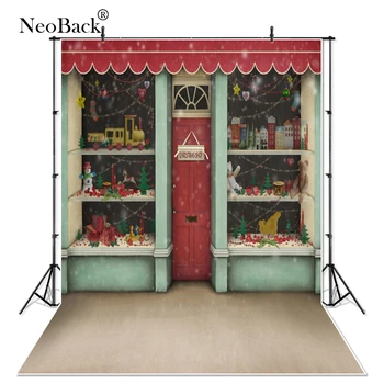 NeoBack тънък винил широк Дядо Коледа къща винил фон на старинните коледни снимка фон индивидуален размер се предлага 0949