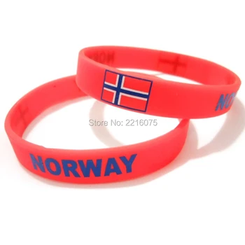 300шт флаг на Норвегия гривна силиконови гривни безплатна доставка DHL express