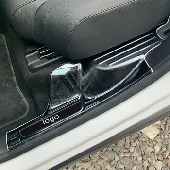 За Mercedes Benz GLB X247 2020 от неръждаема стомана на вратите на автомобила перваза на прозореца ленти защита от надраскване борда на капака на колата аксесоари с логото на