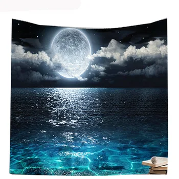 Луната гоблен стенни гоблени boho home decor tapiz хипи мандала tapiz богемные облак езерото стенно одеяло
