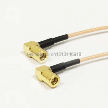 Нова SMB женски правоъгълен ключ SMB женски конектор RA 90-градусов кабел с косичкой RG316 15 см 6