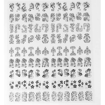 108ШТ 3D цвете нокти, стикери, етикети съвети за подпечатване на направи си САМ декорация на маникюр цвете изкуство прах блестка фолио етикети