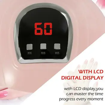 BellyLady 54W Pro лак за нокти простор лампа LED UV-гел, акрил светлина втвърдяване маникюр таймер нас