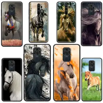 Телефон мек калъф за Носене за Redmi Note 8 8T 7 Note 9 Pro 9S 9А 9В K20 Pro 8 8A 7 7A Luxury Shell на Корпуса Sand Живопис Horse