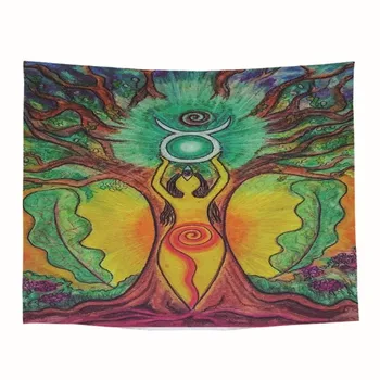 CAMMITEVER индийски Бохемия Мандала гоблен Тотем на очите стенен гоблен плажна кърпа килимче за йога одеало къмпинг матрак цилиндър