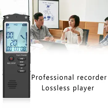 Преносим цифров диктофон гласови активен цифров звук аудиомагнитофон запис на диктофон MP3 плейър