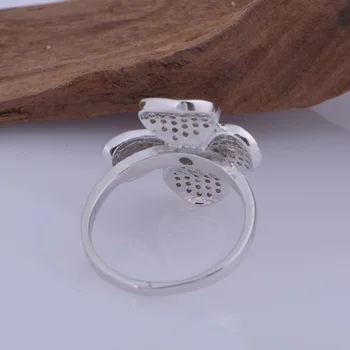 Изискан посребрени бижута с уникален дизайн пръстен пръстен размер 6-7-8-9-10# разнообразие от цветове J067 пръстени за жени
