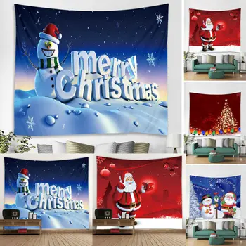4 Размер На Коледа Домашен Стенен Гоблен Снежен Дядо Коледа Монтиране На Украса Коледна Сватба Голям Весел Коледен Стенен Декор