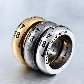 Неръждаема стомана 316L Do Old Style For Male Unique Color Jewelry One Love 1314 пръстен за мъже WR-R085