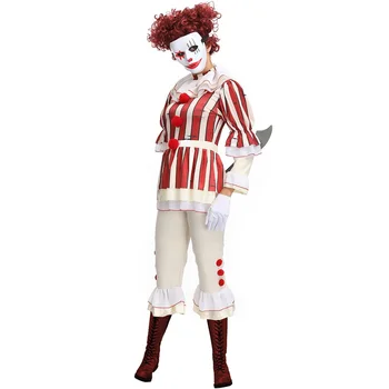 2019 нов Хелоуин мъжете и жените cosplay костюм възрастен клоун костюм цирков клоун костюм маскараден костюм клубна облекло