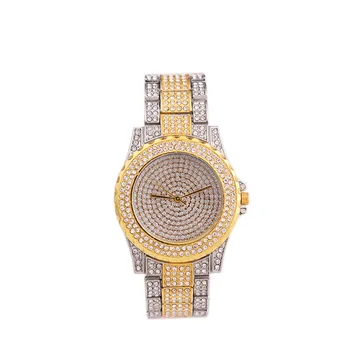 Препоръка нов продукт 2019 г.: Диамант циферблат, женски ежедневния моден кварцов часовник с каишка от неръждаема стомана.