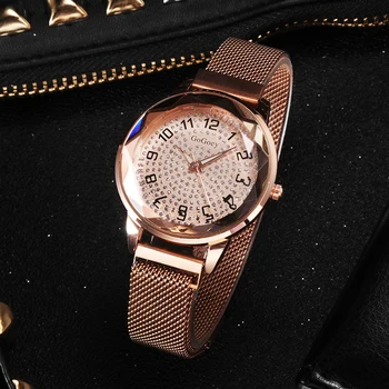 Луксозни модни дамски часовници мода Магнит обтегач на звездното небе часовници дами геометричен кварцов механизъм часовници reloj mujer montre