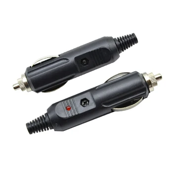 Dewtreetali 12-24V 10A Car High Power Male Car Cigarette Lighter Socket Plug Connector With LED High heat resistance Wholesale