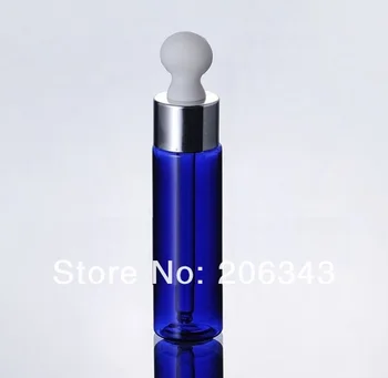 30 мл синя пластмаса PET бутилка с 4-цветен яка на бялата голяма бутилка с капкомер лампи ,серум бутилка, бутилка етерично масло