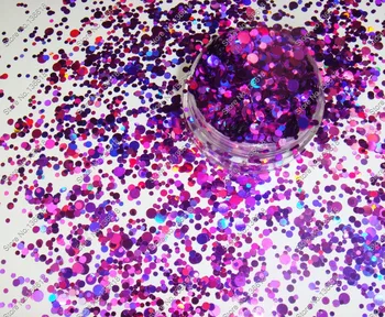 MRMX-0800 Mix Round glitter Dot Shape Flake glitter nail powder за нокти, гел-лак, акрилни нокти и грим украса