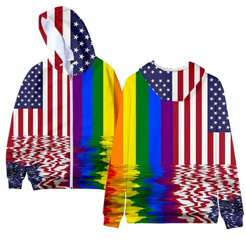 3d hoody ЛГБТ Дъга на лесбийките, гейовете костюм на Мъже, Жени светкавица блузи, якета, блузи и ежедневни ежедневни с дълъг ръкав 3D блузи с качулка