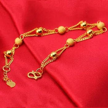 мода през цялата мъниста гривна в златист цвят модерен топката гривни за жени, мода арабски/Африка/етиопски подарък гривна