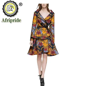 2020 африка 2 бр За жени crop топ и пола с принтом Анкара облекло дашики чист памук костюми восъчен облекло батик костюми S1826018