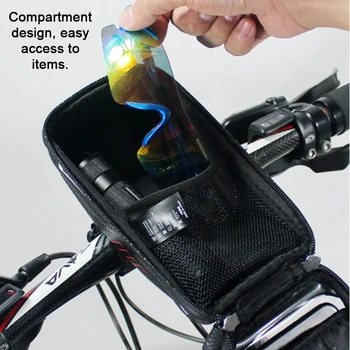 Див човек сензорен екран, телефон чанта водоустойчива рамка на предната горна тръба чанта водоустойчив 1л велосипеди ремонт инструмент пакет МТВ велосипед аксесоари