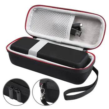 Преносим безжичен Bluetooth високоговорител кутии EVA калъф за Anker SoundCore 2 с мрежа двоен джоб аудио кабел за носене чанта