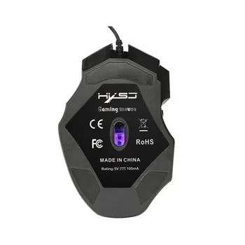 A868 7-бутон USB 2.0 жичен детска мишка, ергономична фантастична променлива светла Черна компютърна мишка за Pro Gamer