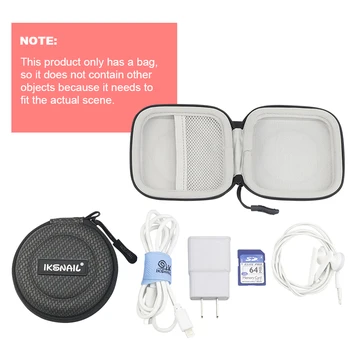 IKSNAIL притежателя слушалки, калъфче за съхранение, носене на твърди чанта кутия калъф за слушалки, аксесоари за слушалки, слушалки, карта памет, USB кабел