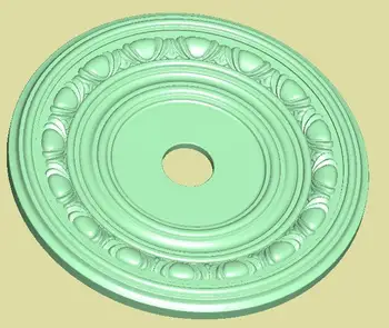 3D кръгла плоча пръстен релефен модел в STL формат за смилане на струг с ЦПУ резба гравиране Artcam aspire R10