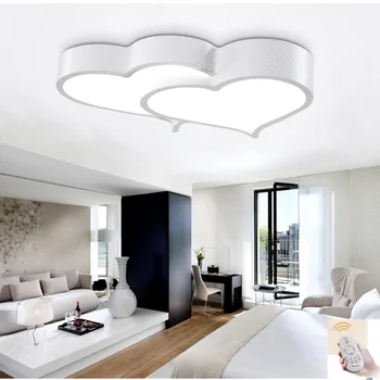 Creative формата на сърце led тавана лампа романтична спалня светлини сватбена стая лампа кабинет детски таванна лампа 110-240 v