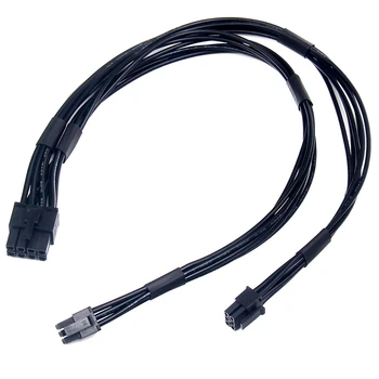 Dual Mini 6 Pin to 8 Pin ie графична карта захранващ кабел PCI Express адаптер за захранване, кабели 37 см за КОМПЮТЪР сървър