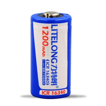 3.7 V 1200mAh CR-123 16340 акумулаторна батерия защитена литиево-йонна акумулаторна батерия литий