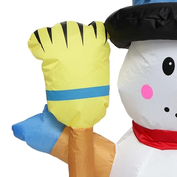 1.2 м Коледа, Снежен човек цветни обрат led надуваеми модели на Снежен човек кукла метла делото коледна украса с вентилатор