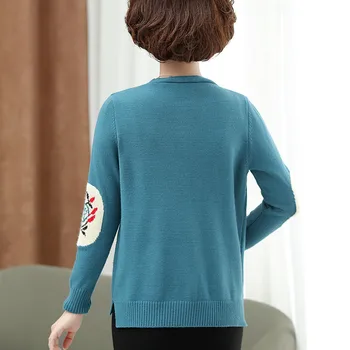 2020 нови есенни дамски жилетки яке женски възли пуловери, палта с дълъг ръкав V-образно деколте, бродирани пуловери плюс размер 4XL H47