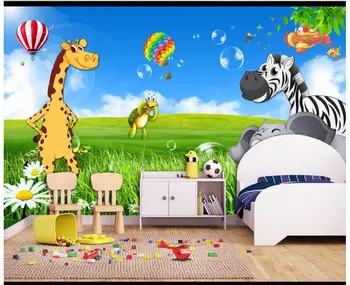 Потребителски 3d фото тапет 3d стенописи тапети на красиви пейзажи тапет детска стая-карикатура на животните стенописи тапети