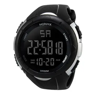 Мода мъжете цифров часовник LCD джогинг стъпка ходене брояч военна армия Спорт LED водоустойчив часовник мъжки часовник спад доставка