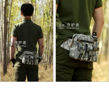 X-Online 040117 man Camouflage printing waist bag men mini cashing bag