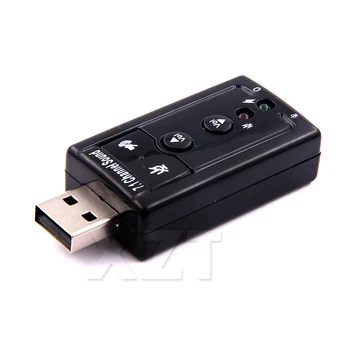 Виртуална 7.1 Външна звукова карта USB USB to Jack 3,5 mm аудиоадаптер за слушалки Звукова карта Micphone за Mac Linux Android