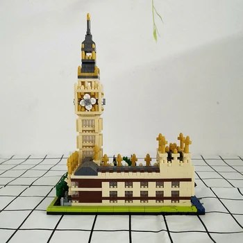 YZ Creative Big Ben Famous Architecture Elizabeth Tower 3D Model Building Blocks Kit Diamond Bricks Toy for Children Kids Gift