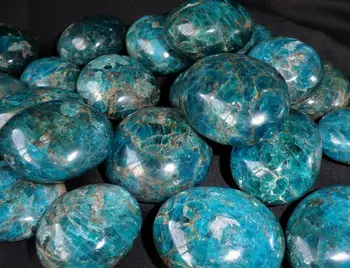 80-100 г Натурален син Апатит палмова камък Crystal рейки лечебните камъни и кристали подаръци