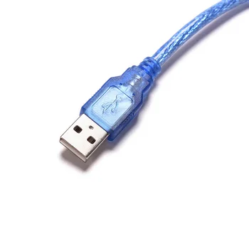 Нов 23 см USB A/F 2.0 USB Удължител Extension A мъж към жена кабелна тел полето включете изход прозрачен син