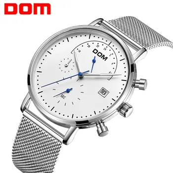 DOM Watch Men Fashion Sport кварцов часовник мъжки часовник Top Brand Luxury Steel Business водоустойчив часовник Relogio Masculino