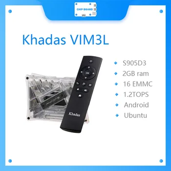 Комплект Khadas VIM3L SBC HTPC: Amlogic S905D3-N0N SBC с корпус направи си САМ