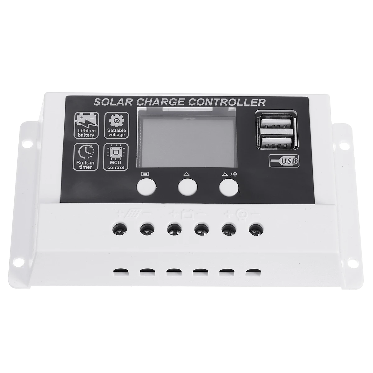 10A /20A /30A Solar Charge Controller 12V 24V Auto PWM LCD Dual USB 5V Output Solar Cell Panel Regulator PV Home Battery Charger