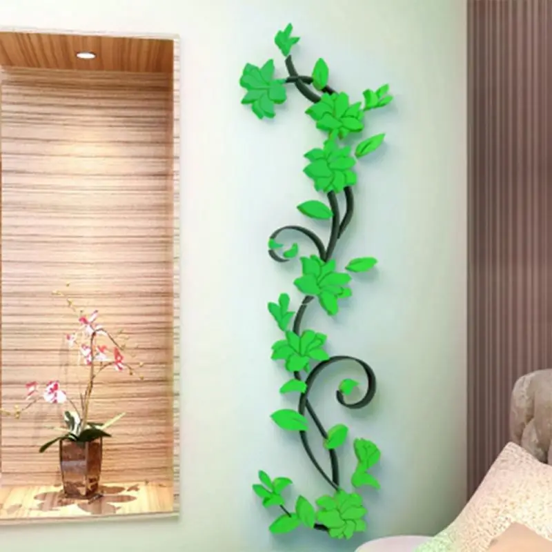 3D САМ ВАЗа, цвете, дърво подвижни арт винилови стикери за стена стикер рисувани стенни аксесоари за дома, за декорация на дома спални горещи продажба Azl